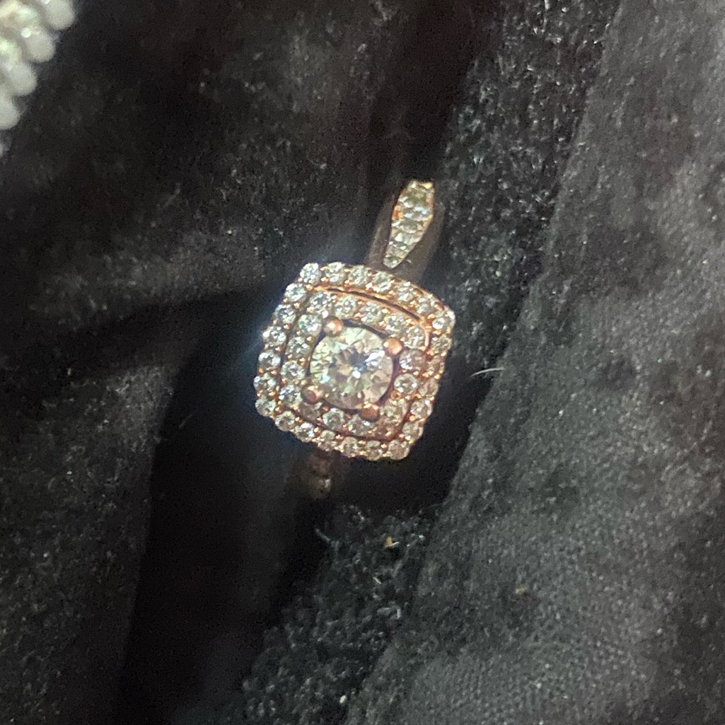 14k Rose Gold Princess Cut Engagement Ring